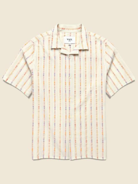 Multi Loom Stripe Didcot Shirt - Ecru