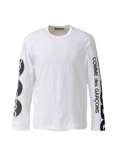 COMME des GARCONS CDG String mark Logo Long-sleeve Tee 'White' SZ-T008-051-2