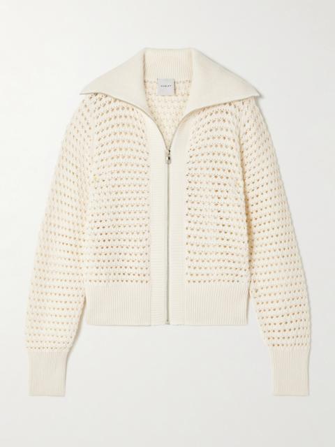 Eloise Pointelle-knit Cotton Cardigan