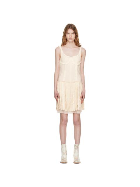 Off-White Flapper Pleats Midi Dress