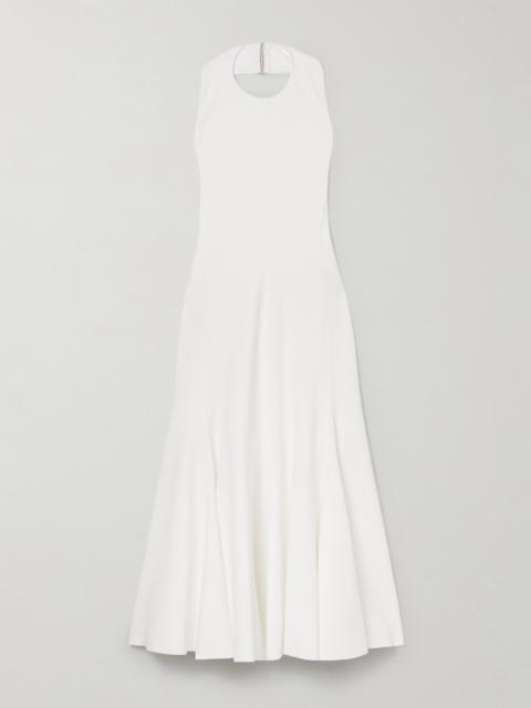 Favola Open-back Crepe-jersey Halterneck Midi Dress