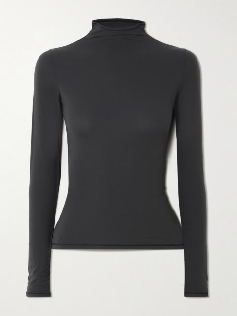 Stretch-jersey Turtleneck Top