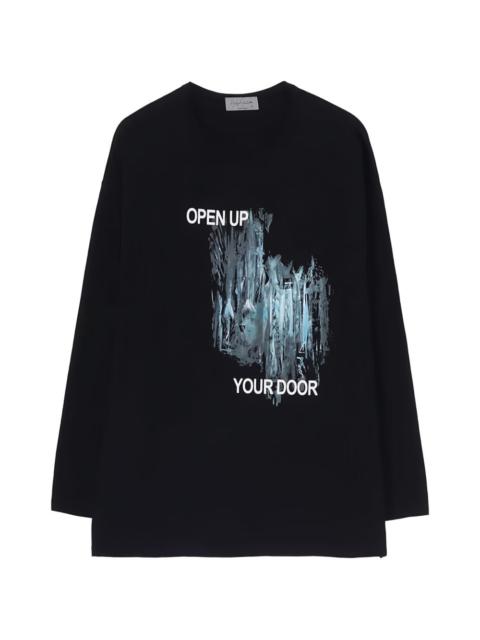 graphic-print long-sleeve T-shirt