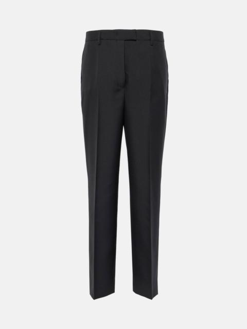 Mid-rise straight pants