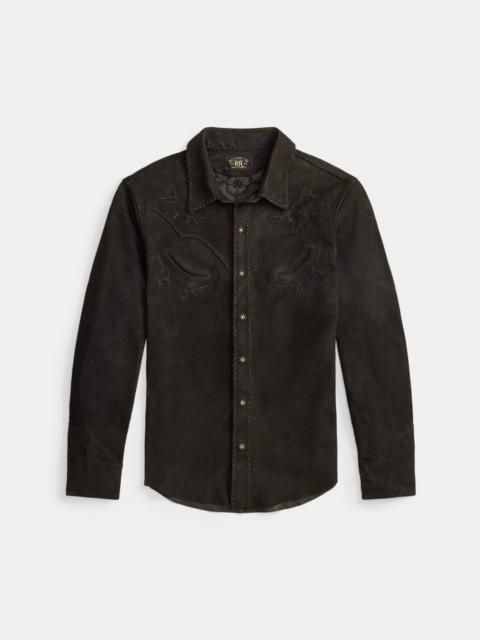 Embroidered Suede Western Shirt