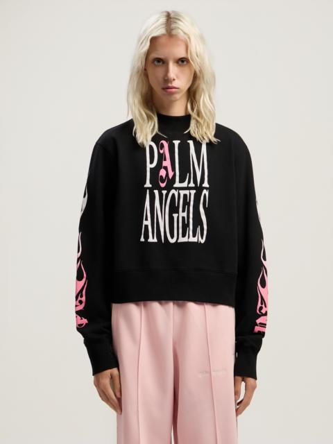 Flames Fitted Crew Sweatshirt