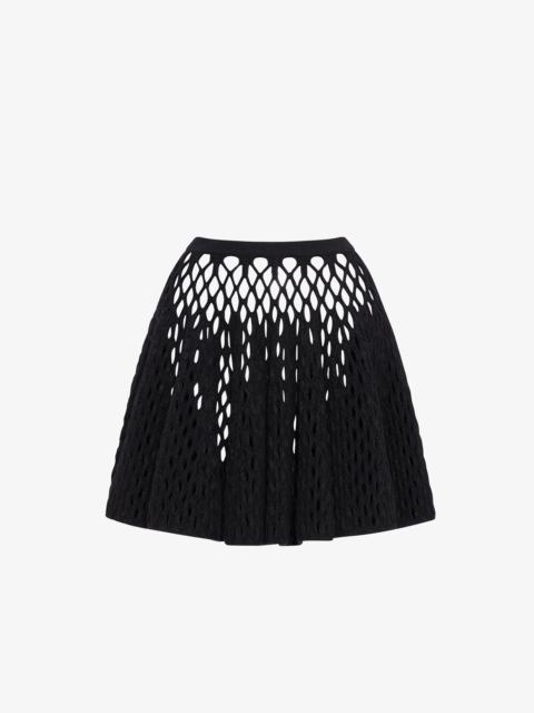 CAGE KNIT SKATER SKIRT