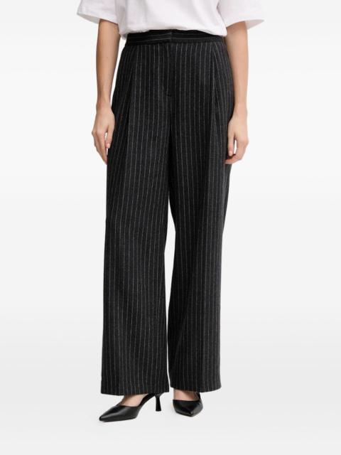 pinstripe-pattern trousers