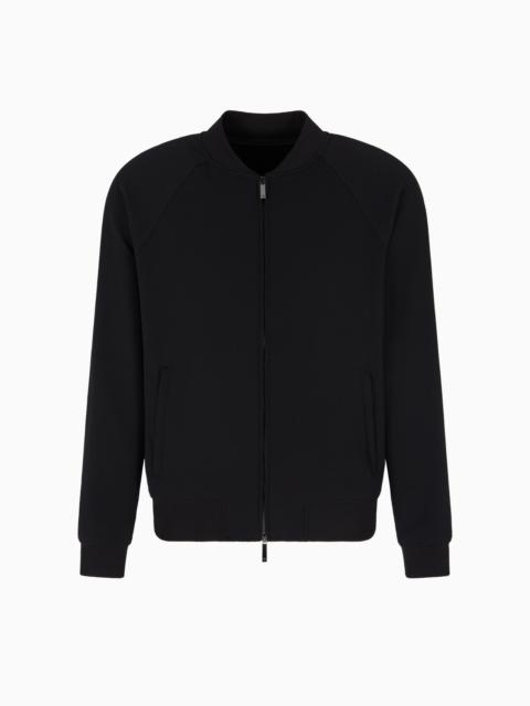 DOUBLE DIAGONAL WEAVE STRETCH NYLON JERSEY BLOUSON