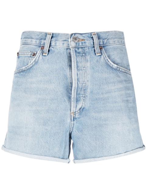 high-rise denim shorts