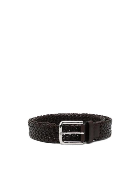 woven leather belt