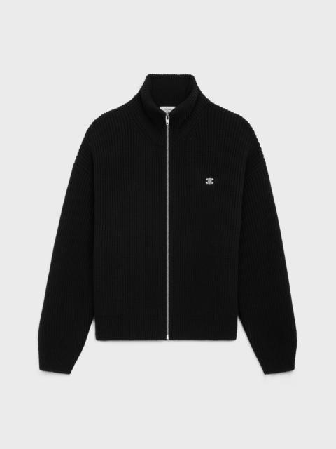 triomphe trucker sweater in ribbed wool