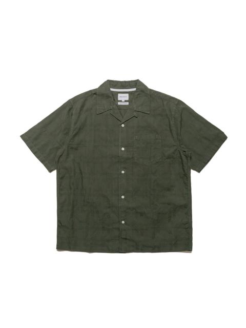 Carsten Relaxed Dobby Check Shirt Spruce Green