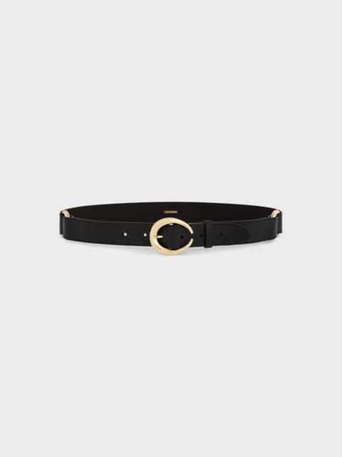 RING BELT IN BLACK AND GOLD CLASSIC LEATHER