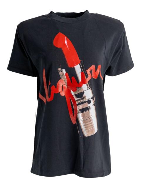 lipstick-print T-shirt