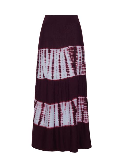 Lilith Skirt
One of a Kind, Tie-Dyed in Wine and Sky