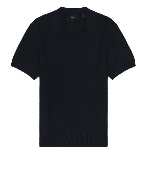 Crafted Rib Short Sleeve Johnny Collar Polo