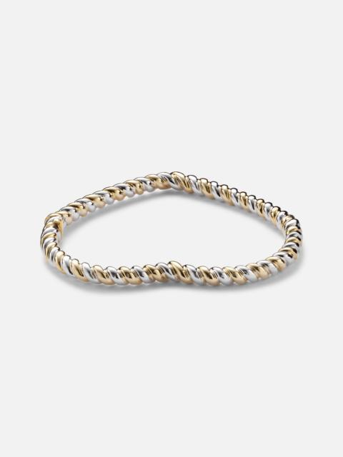 Jonc Cœur 9kt gold and white gold bangle