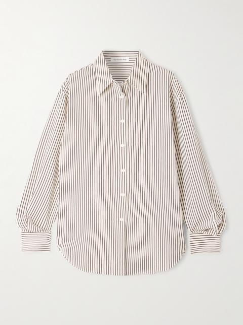 Peri Striped Lyocell-blend Twill Shirt