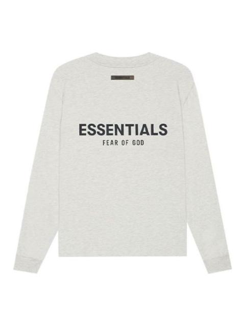 Fear of God Essentials SS21 Long Sleeve Tee Light Heather Oatmeal FOG-SS21-598