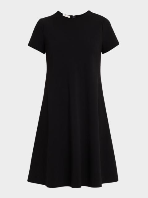 Bias Short-Sleeve Mini Dress