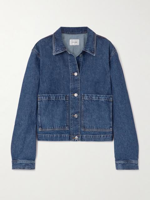 The Patch Pocket Cropped Denim Jacket