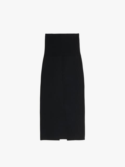 VB Body Fitted Midi Skirt In Black