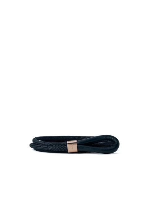braided metallic-accent belt