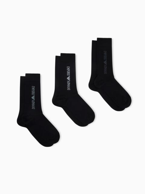 THREE-PACK OF EXTENDED LOGO SOCKS