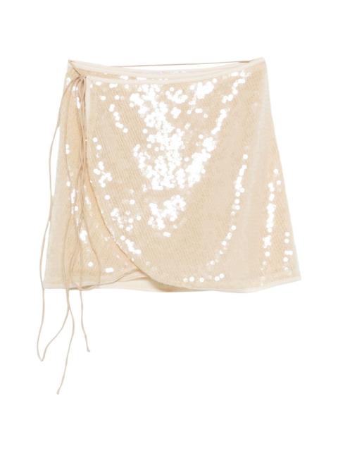 tie-detail mini skirt