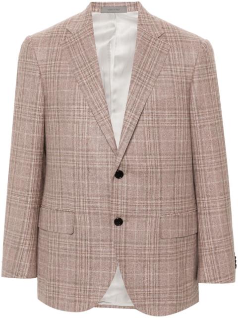 check-pattern blazer