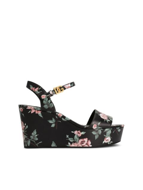 floral platform sandals