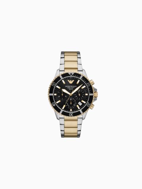 WORLD EXPLORER SOLAR-POWERED CHRONOGRAPH TWO-TONE STAINLESS STEEL WATCH