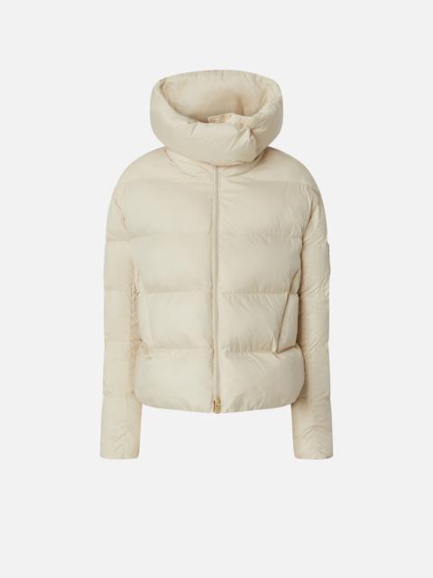 PADDED DOWN JACKET WITH HIGH WRAP-AROUND COLLAR