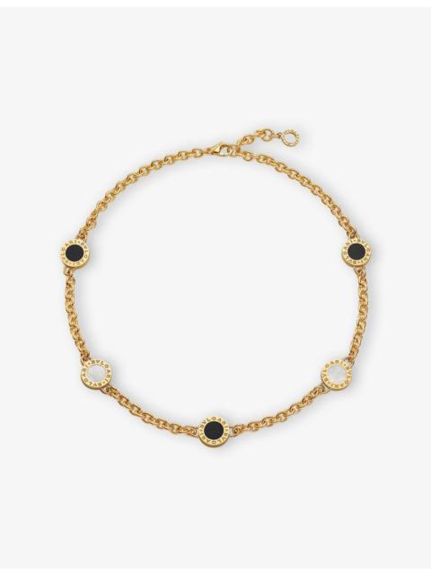 Bvlgari Bvlgari 18ct Yellow-Gold, Mother-of-Pearl and Onyx Necklace
