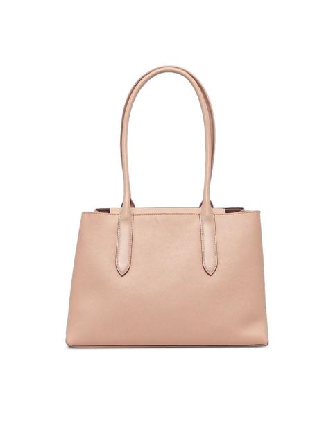 leather top-handle tote bag