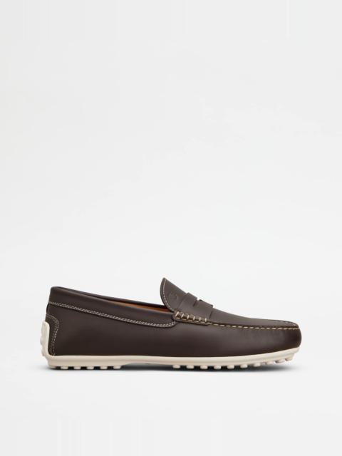 CITY GOMMINO LOAFERS IN LEATHER - BROWN