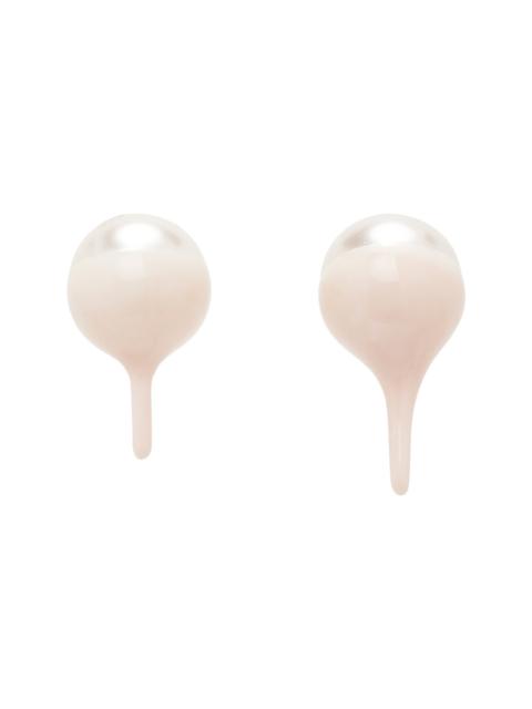 Dipped Pearl Stud Earrings