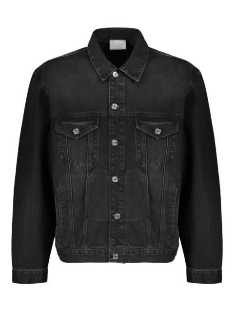 logo-print cotton denim jacket