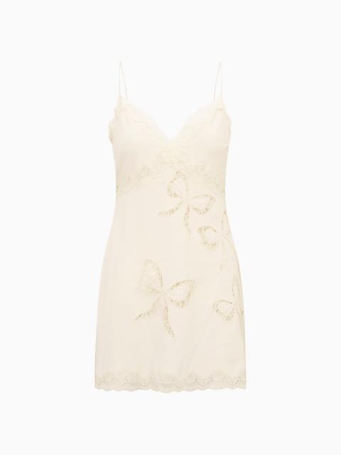 Cori Crepe Lace Bow Mini Dress