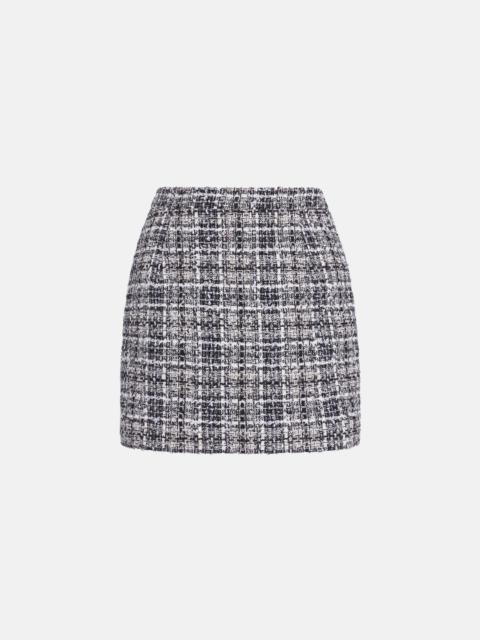 CHECKED LUREX TWEED MINI SKIRT