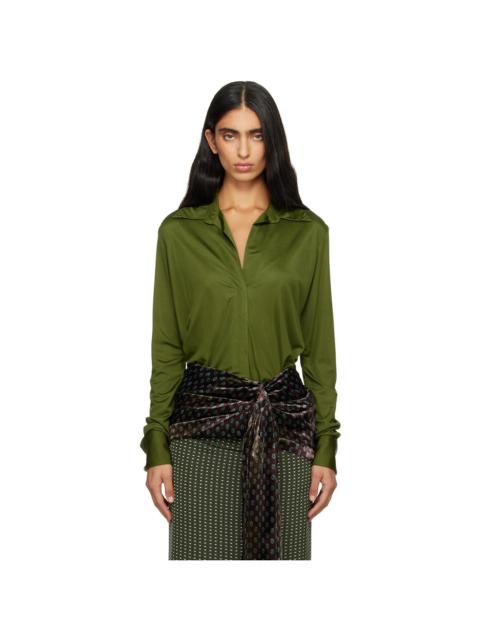 Green Satin Shirt