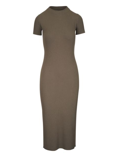 ribbed midi dress