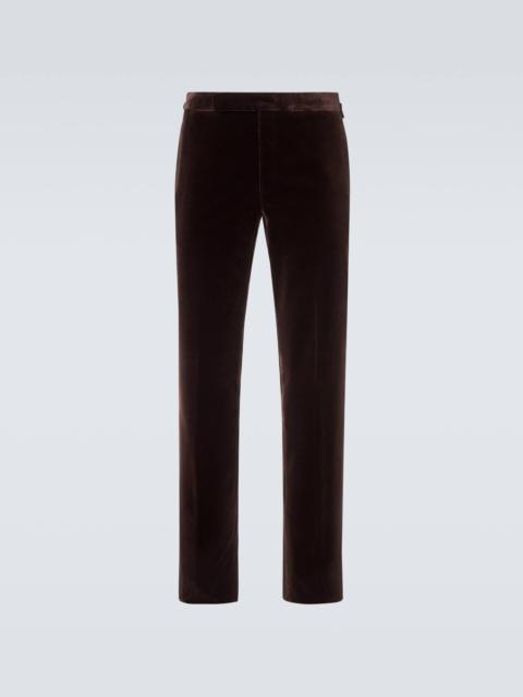 Gregory cotton velvet suit pants
