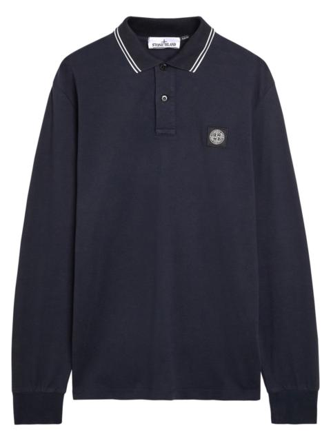 Stone Island Logo-appliquéd Piqué Stretch-cotton Polo Shirt