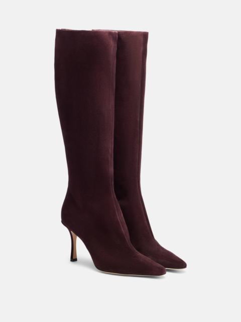 Agathe 85 suede knee-high boots