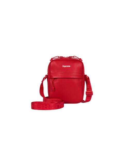 Leather Shoulder Bag "FW 23 - Red"