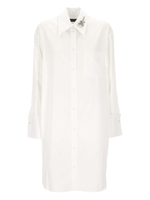 crystal-embellished long shirt