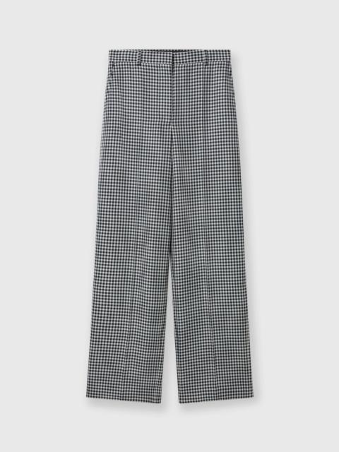 Low-Rise Check Straight-Leg Trousers