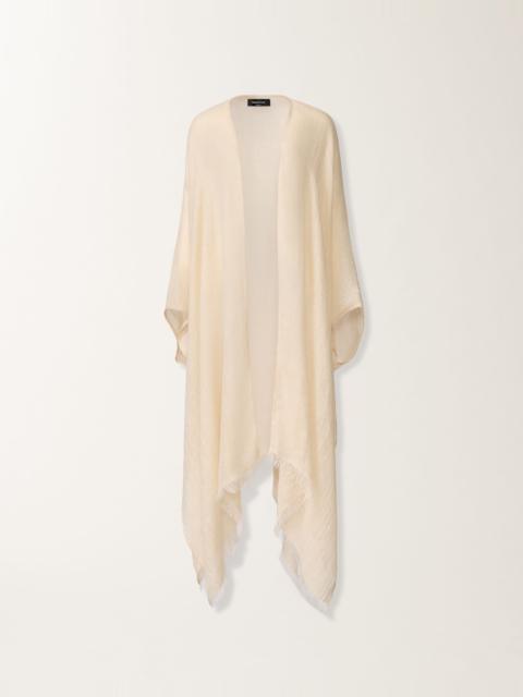 Linen and viscose kaftan with lurex